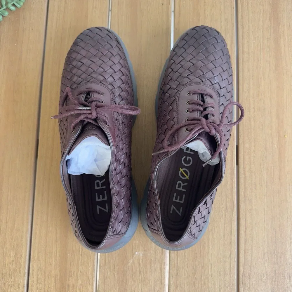 Cole Haan 4.ZERØGRAND Hand-Woven Oxford Men’s 9.5 M Cordovan Leather C36524